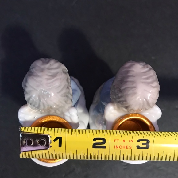 2 VINTAGE BLUE PRAYING ANGELS CANDLE STICK HOLDERS - Picture 11 of 11